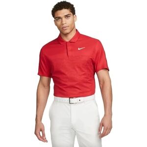 NWT Nike Red Tiger Woods Dri-Fit Golf Shirt Size L